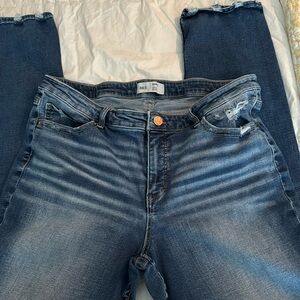COPY - BKE Gabby straight leg jeans lots of stretch curvy fit high-rise size 34